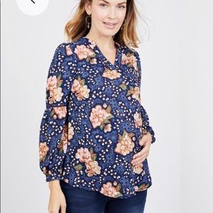 Octavia Maternity Bubble Sleeve Blouse
